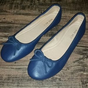 Nine West Jasper Navy Blue ballet flats shoes 6.5